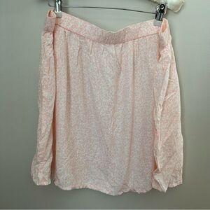 Abound Skirt Elastic Waist Light Pink White Dot Print Casual Neutral Mini